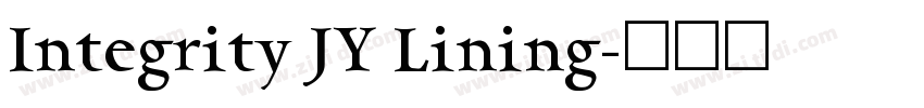 Integrity JY Lining字体转换